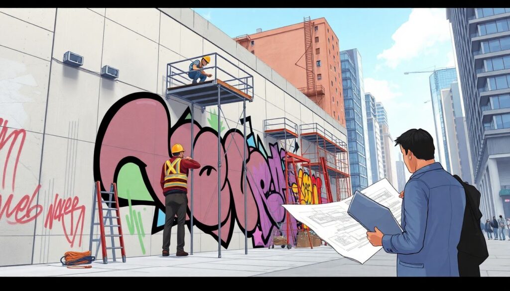 Искусство на уличных пространствах: арт-проекты в кварталах - иллюстрация