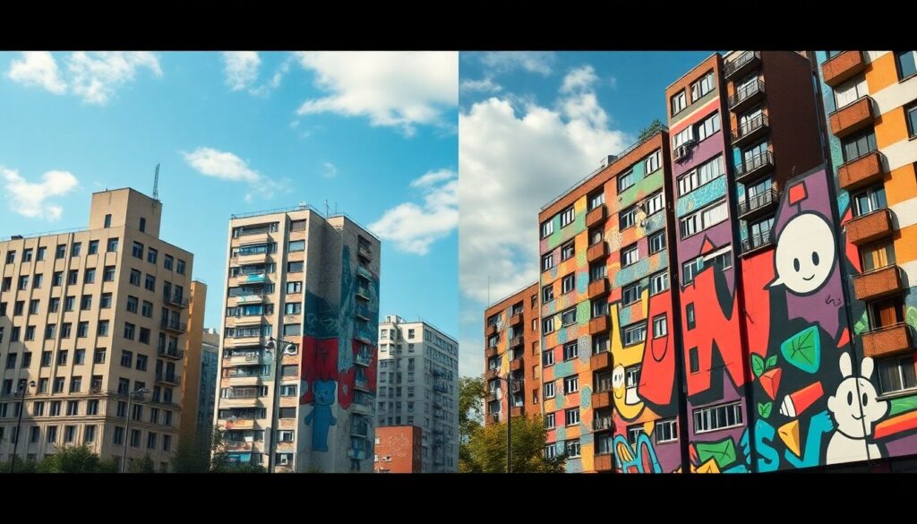 Искусство на уличных пространствах: арт-проекты в кварталах - иллюстрация