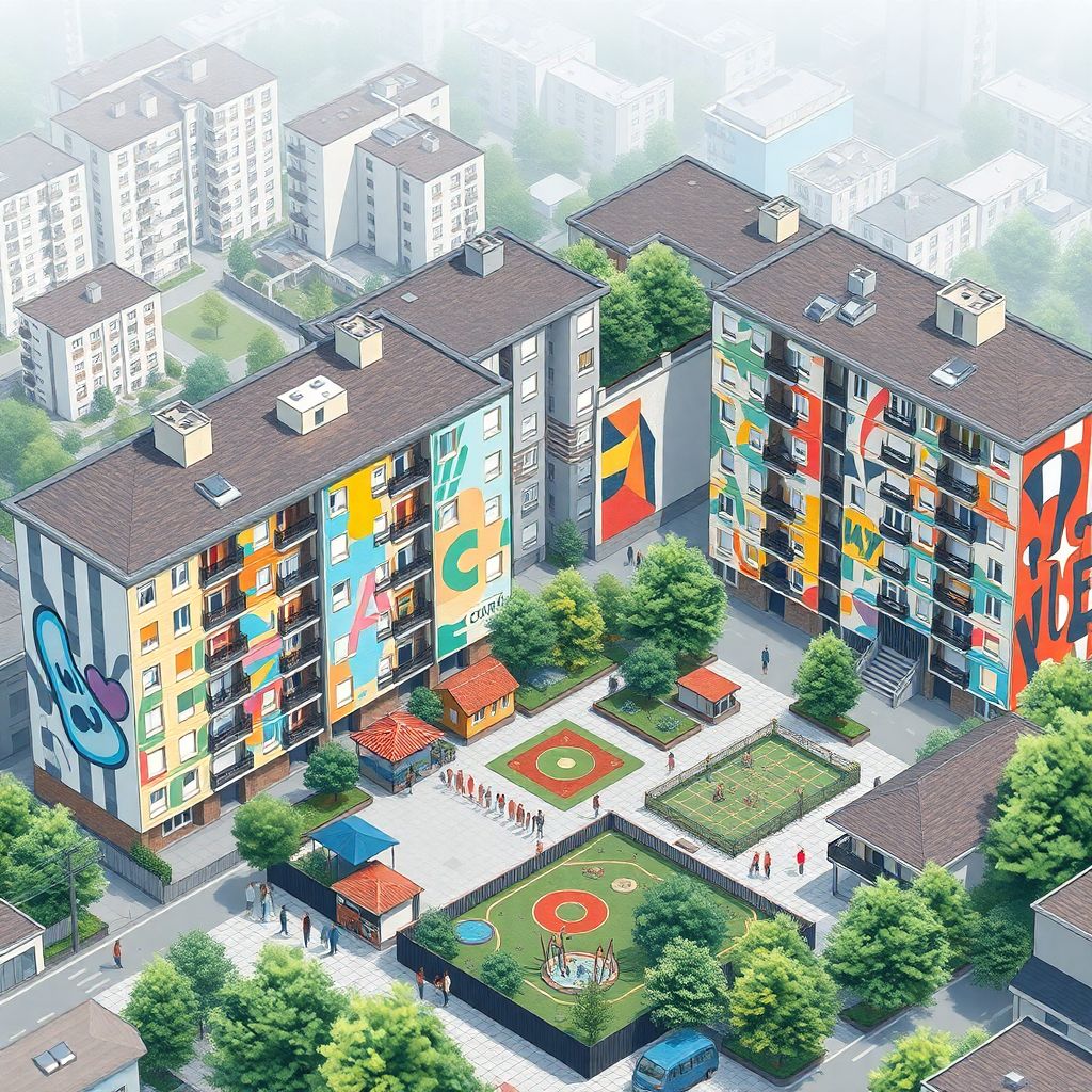 Искусство на уличных пространствах и арт-проекты в кварталах города