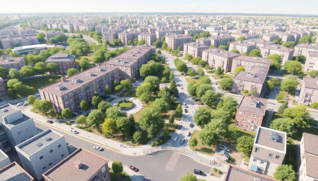 Долгосрочное планирование реновации спальных кварталов и социальная инфраструктура - иллюстрация