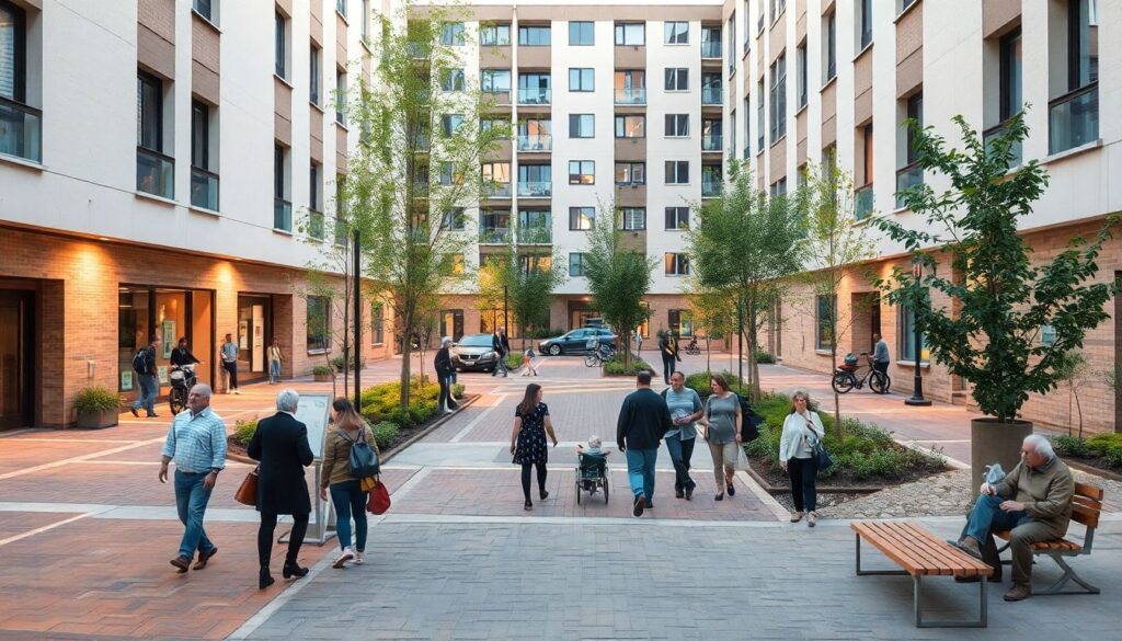 Городские аванпосты: транспортная доступность и безопасность на уровне двора - иллюстрация