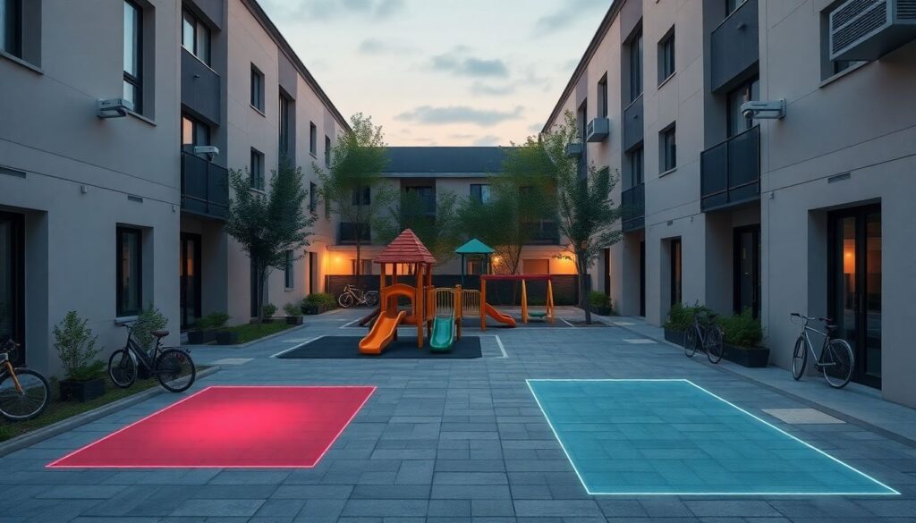 Безопасные дворы: современные системы освещения и видеонаблюдения - иллюстрация